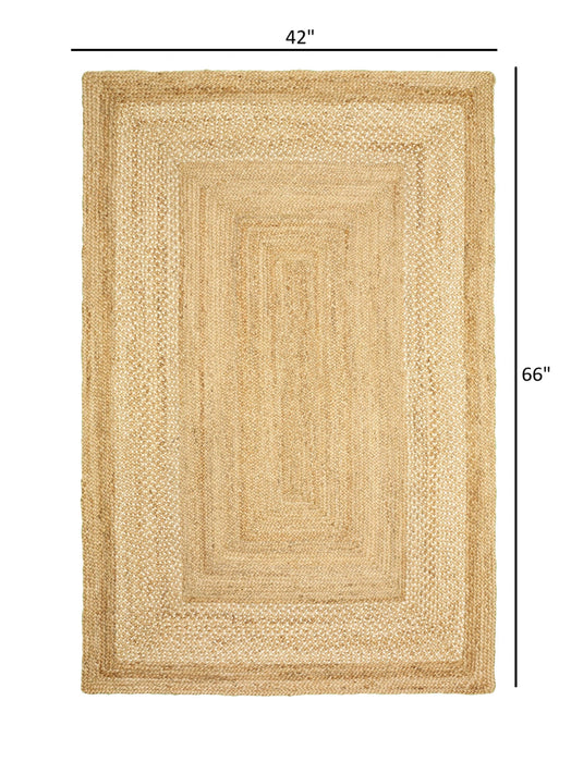 4' X 6' Classic Tan Bordered Area Rug