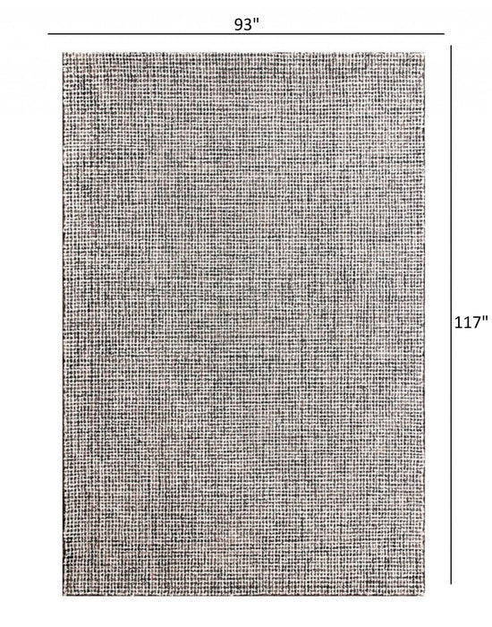 5' X 8' Gray Wool Handmade Area Rug