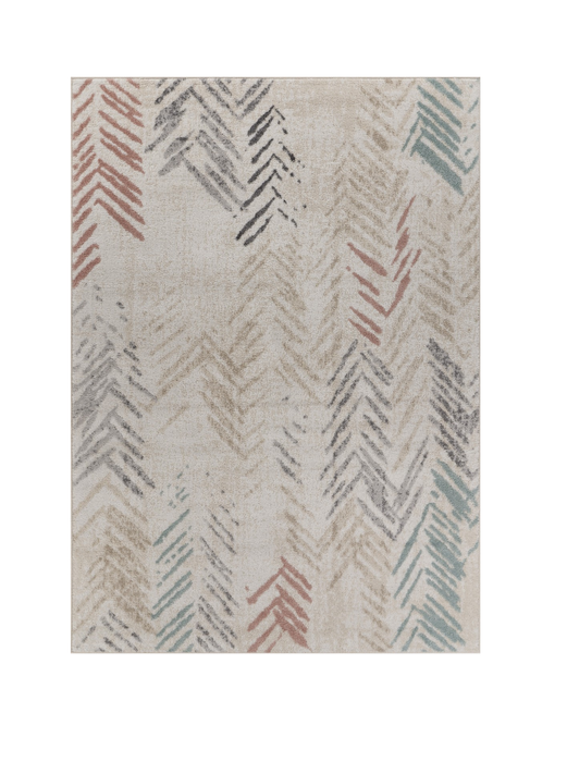 5' X 7' Ivory Eclectic Arrows Area Rug