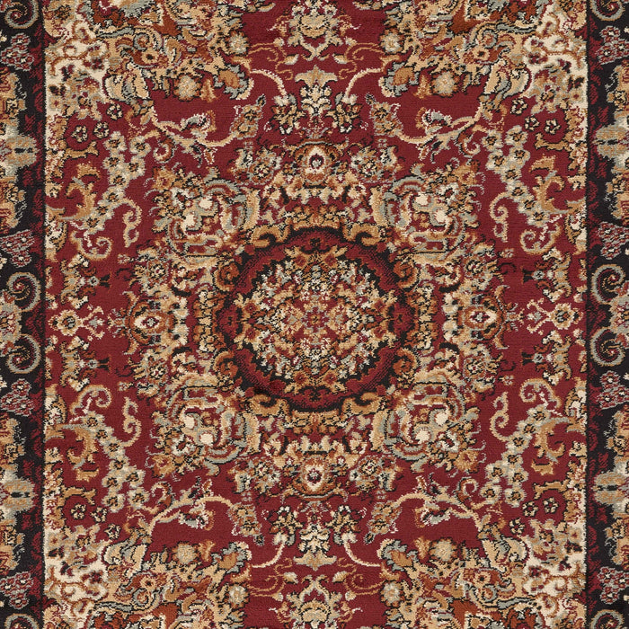 5' X 7' Red Royal Medallion Area Rug