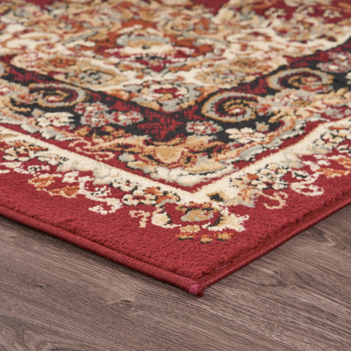 5' X 7' Red Royal Medallion Area Rug