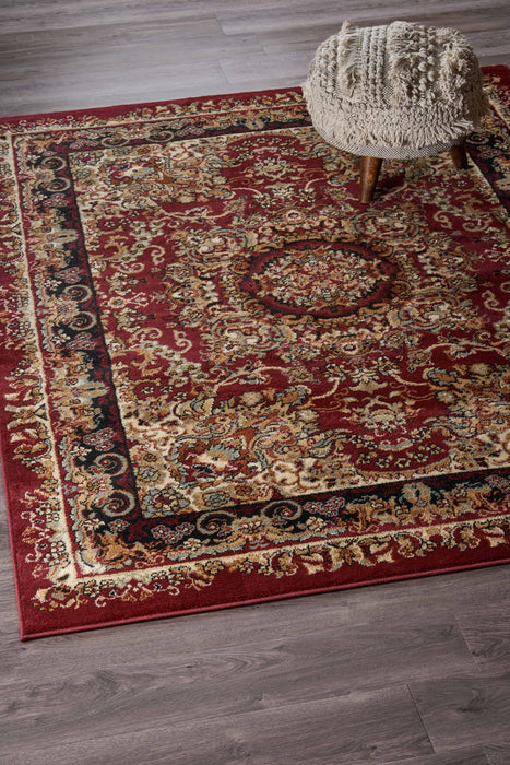 5' X 7' Red Royal Medallion Area Rug