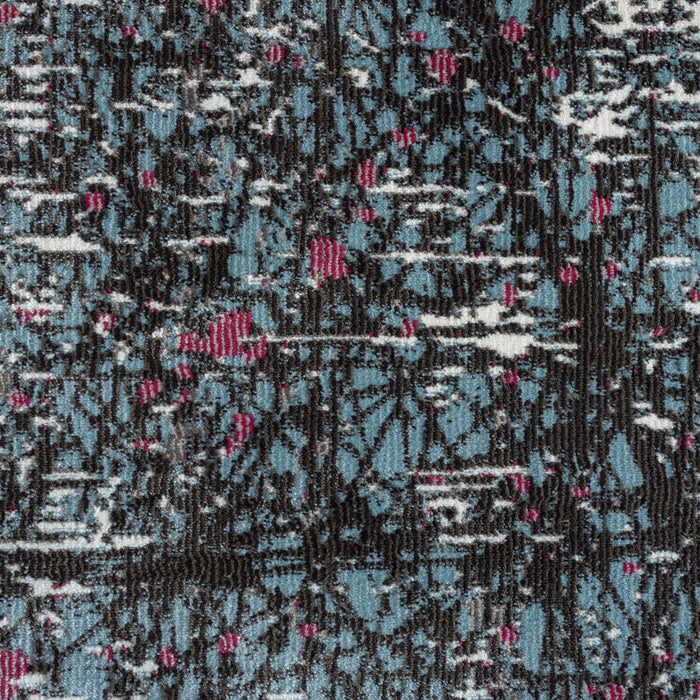 5' X 8' Blue Chaotic Strokes Area Rug