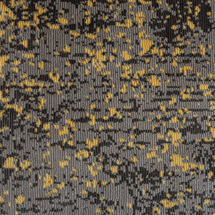 5' X 8' Gray and Yellow Abstract Sprinkle Area Rug