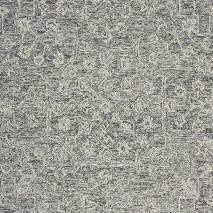 3' x 5' Gray Floral Finesse Area Rug