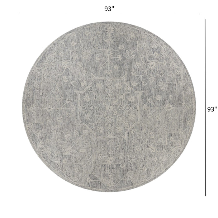 3' x 5' Gray Floral Finesse Area Rug