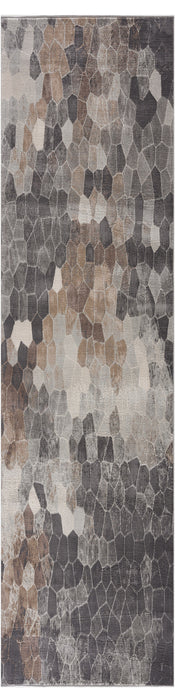 2' X 3' Beige Cobblestone Pattern Scatter Rug