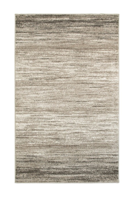 5' X 7' Beige Abstract Striations Area Rug