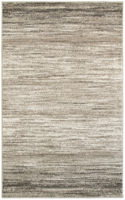 5' X 7' Beige Abstract Striations Area Rug