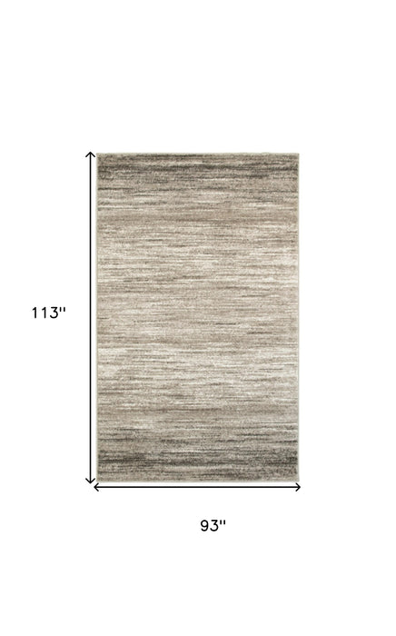 5' X 7' Beige Abstract Striations Area Rug