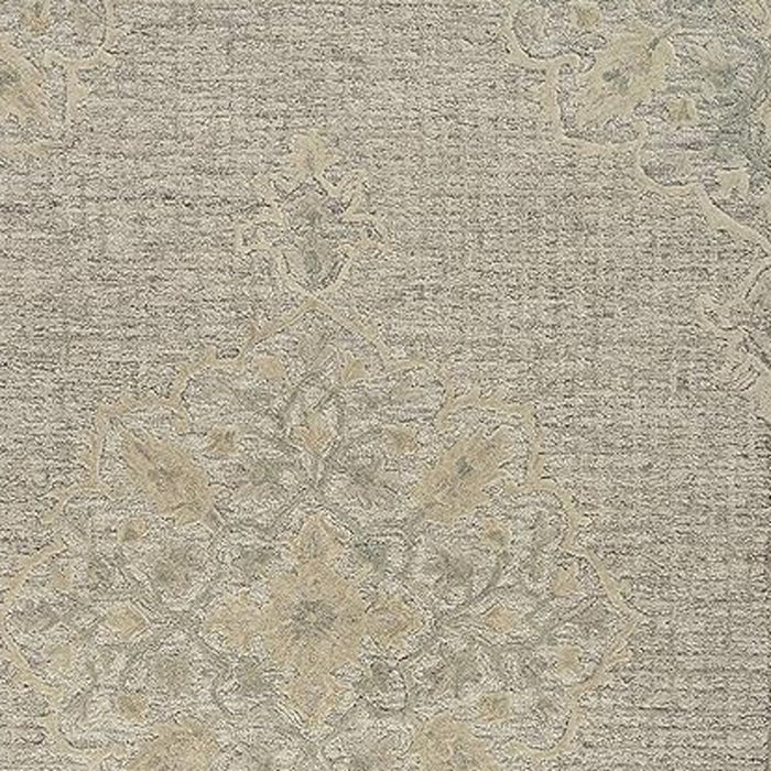 5' X 8' Beige Wool Handmade Area Rug