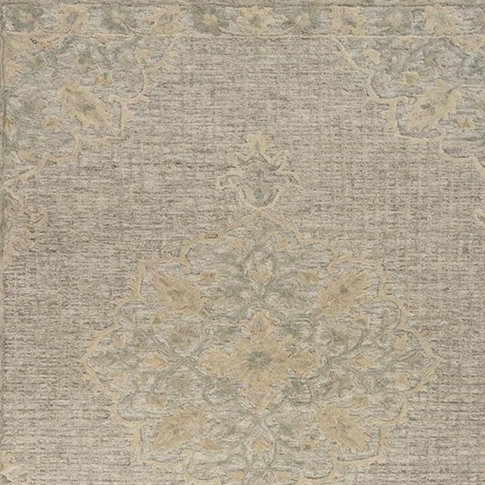 5' X 8' Beige Wool Handmade Area Rug