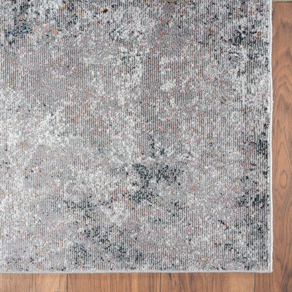 5' X 8' Light Gray Modern Abstract Area Rug