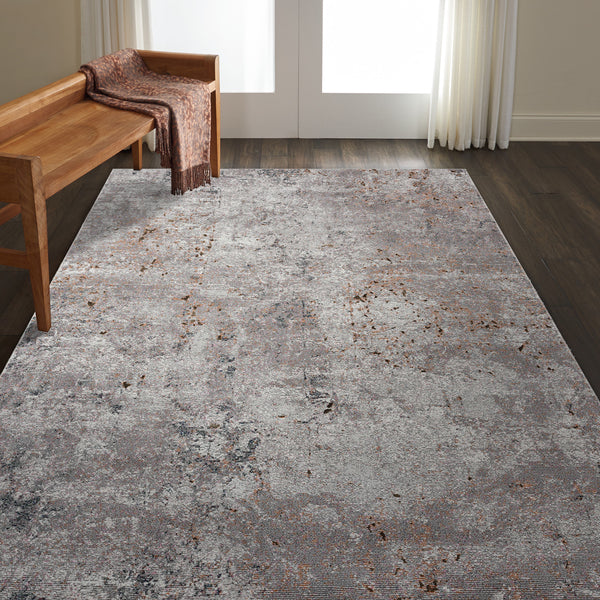 5' X 8' Light Gray Modern Abstract Area Rug