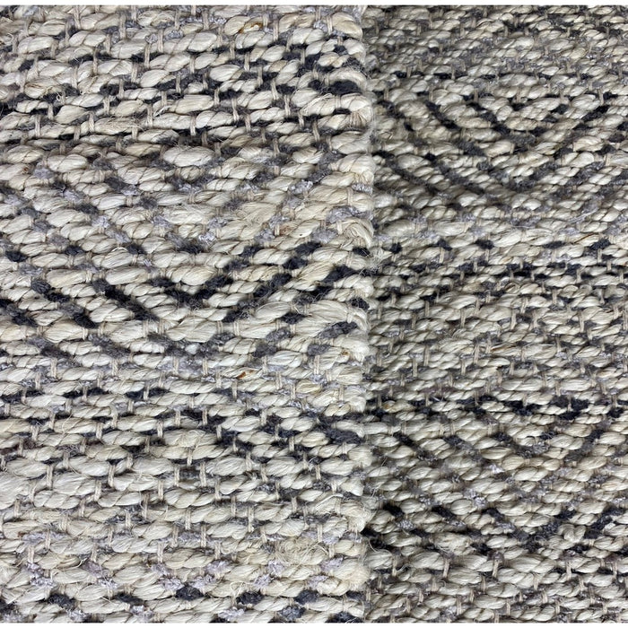 2' X 5' Tan and Gray Hand Woven Area Rug