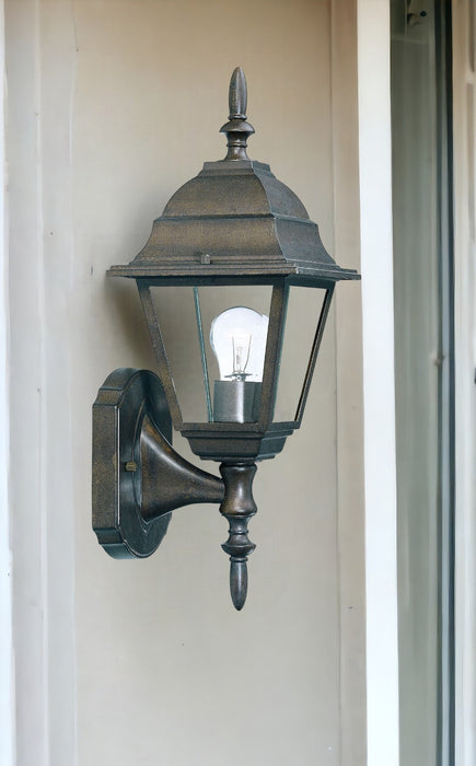 Antique Brown Swing Arm Outdoor Wall Light