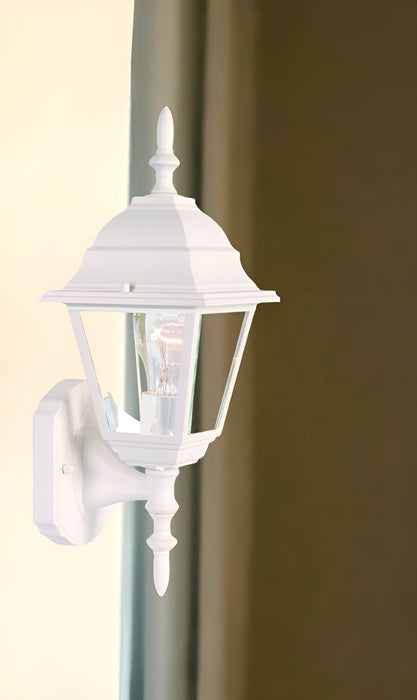 Distressed White Swing Arm Outdoor Wall Light