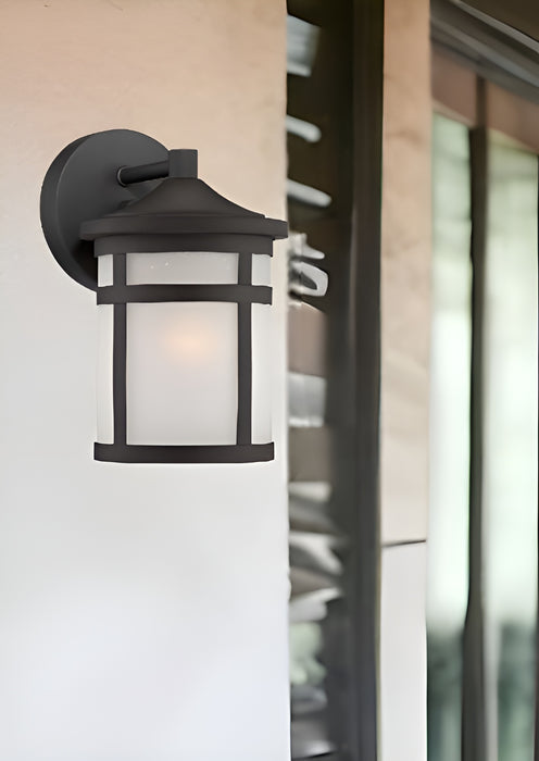 Matte Black Hanging Lantern Shape Wall Light