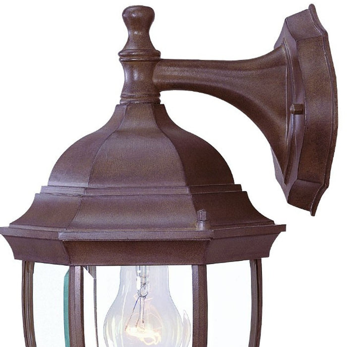 Dark Brown Wide Hanging Lantern Wall Light