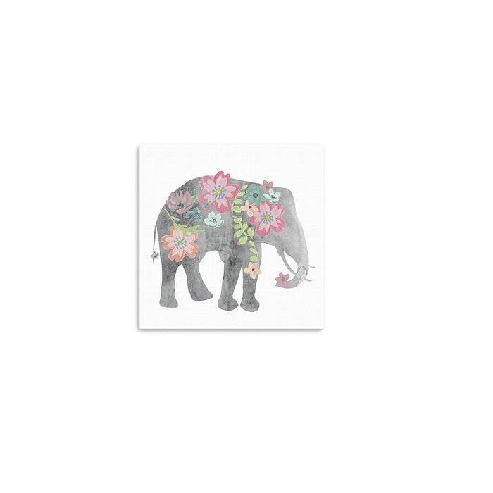 Floral Elephant Unframed Print Wall Art