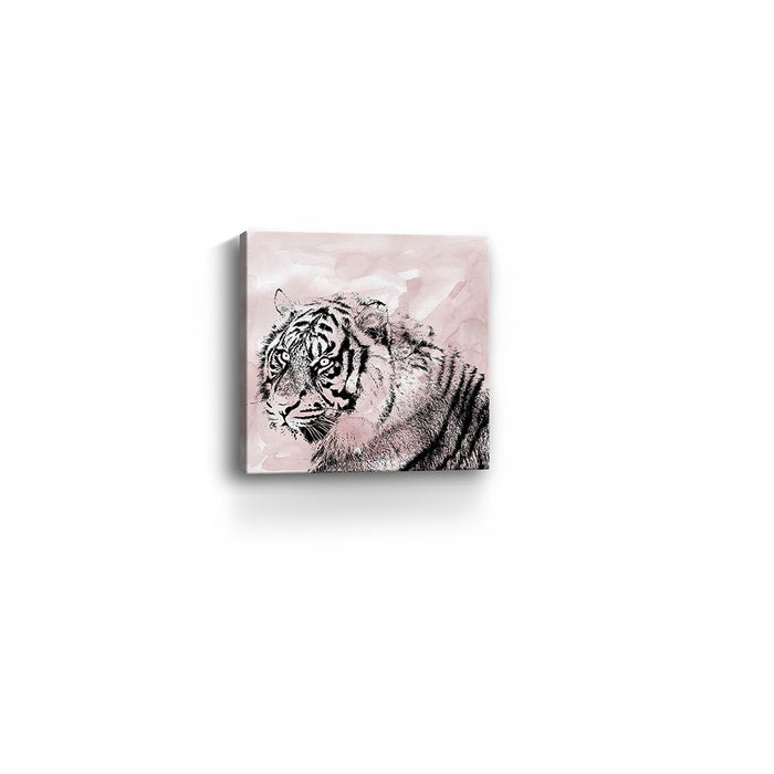 Pink Crouching Tiger Unframed Print Wall Art