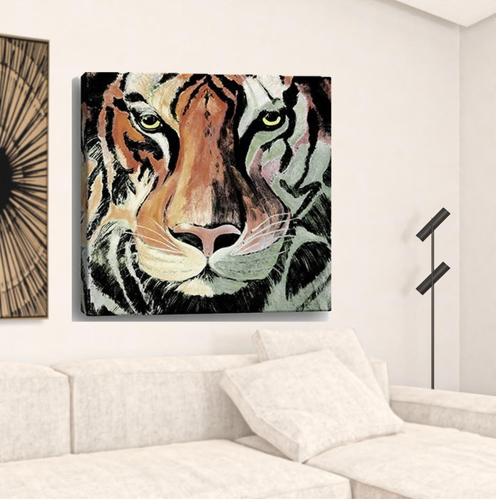 Staring Tiger Portrait Unframed Print Wall Art