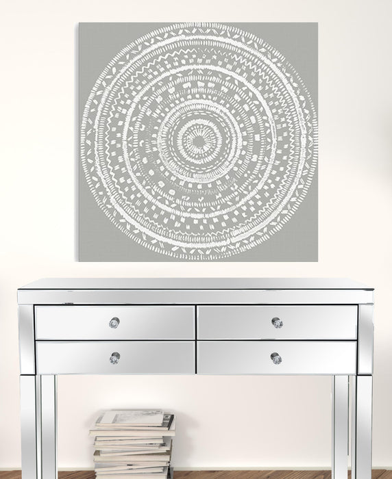 Boho White Mandala Unframed Print Wall Art