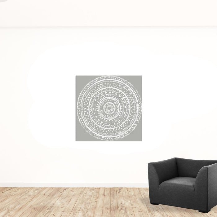 Boho White Mandala Unframed Print Wall Art