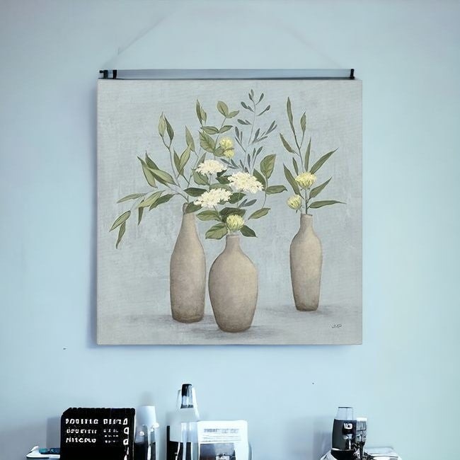 Bohemian Flowers In Ceramic Vases Unframed Print Wall Art