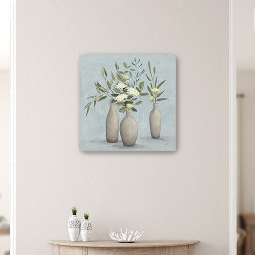 Bohemian Flowers In Ceramic Vases Unframed Print Wall Art