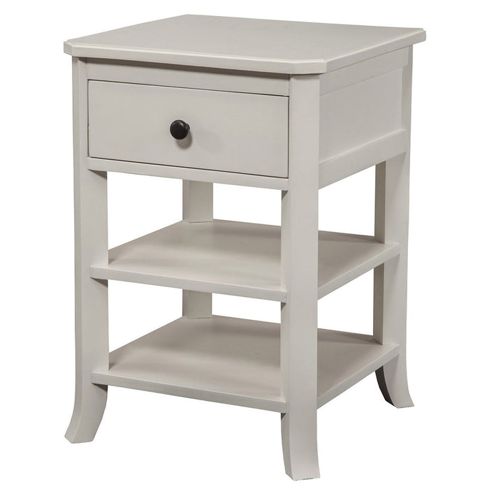 Mahogany White One Drawer Flair Nightstand