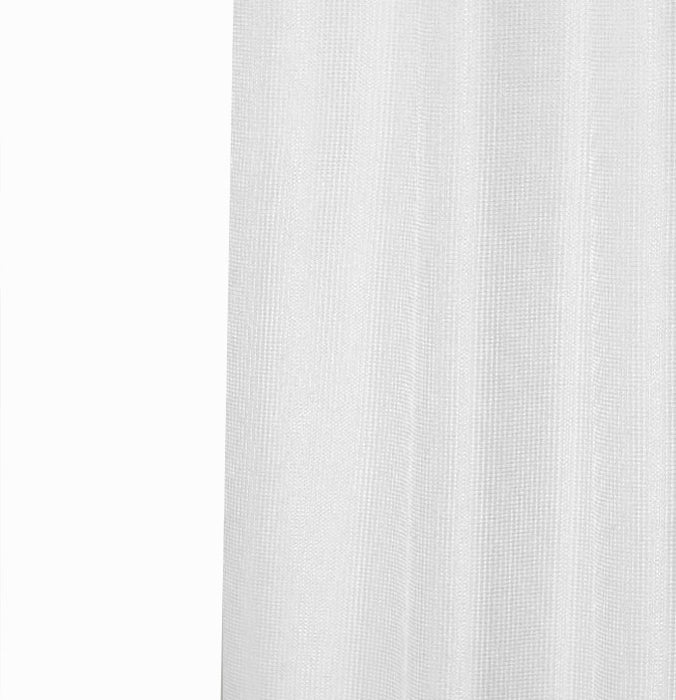 Luxurious White Waffle Weave Shower Curtain