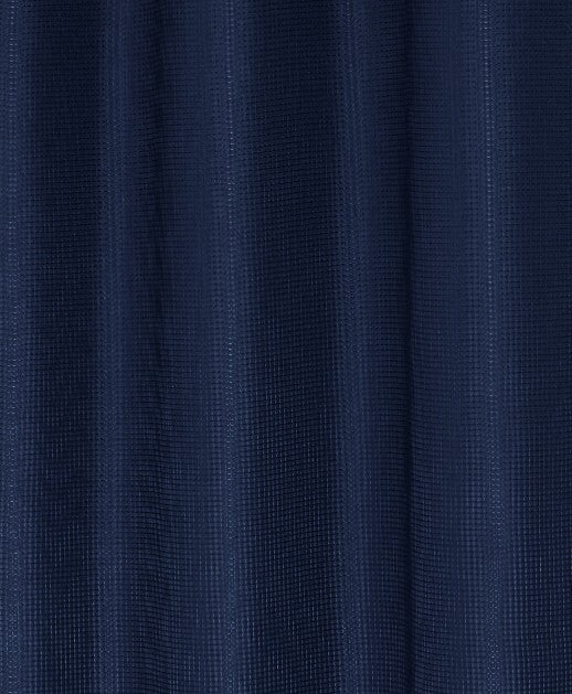 Luxurious Navy Waffle Weave Shower Curtain