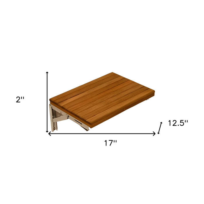 17" Premium Wall Mount Teak Shower Bench