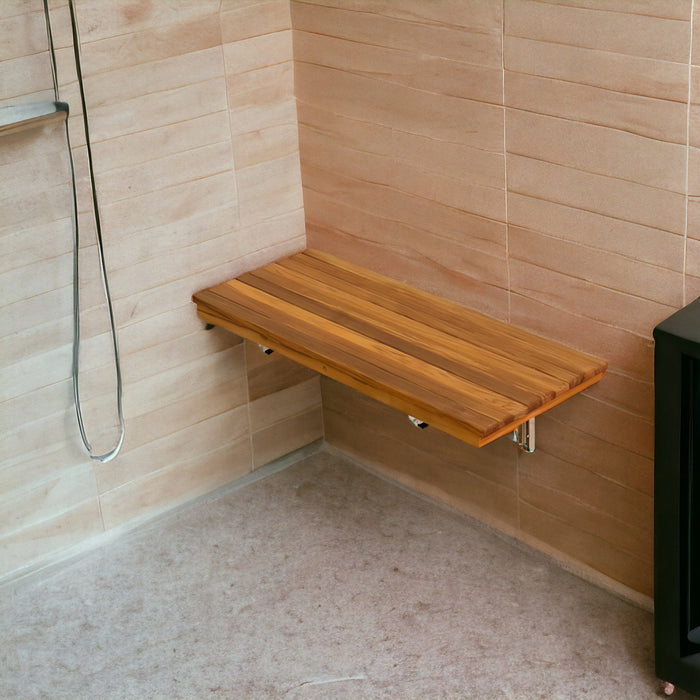 24" Premium Wall Mount Teak Shower Bench