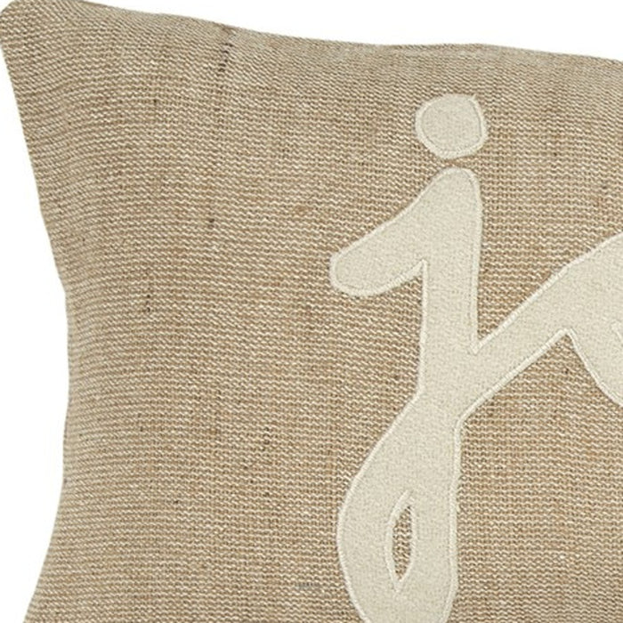 11" X 21" Natural Cotton Throw Pillow