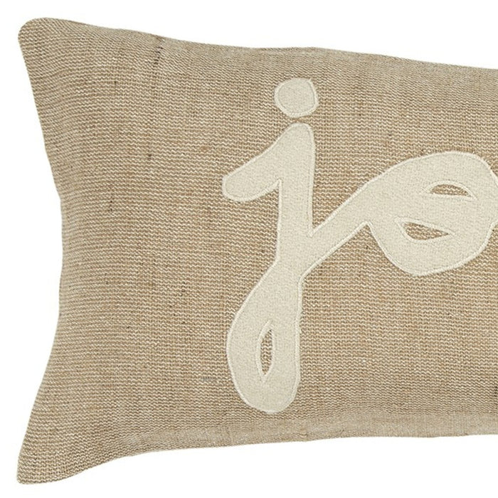 11" X 21" Natural Cotton Throw Pillow