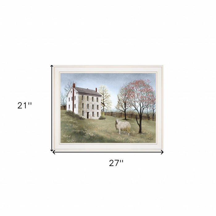 Spring At White House Farm 3 White Framed Print Wall Art