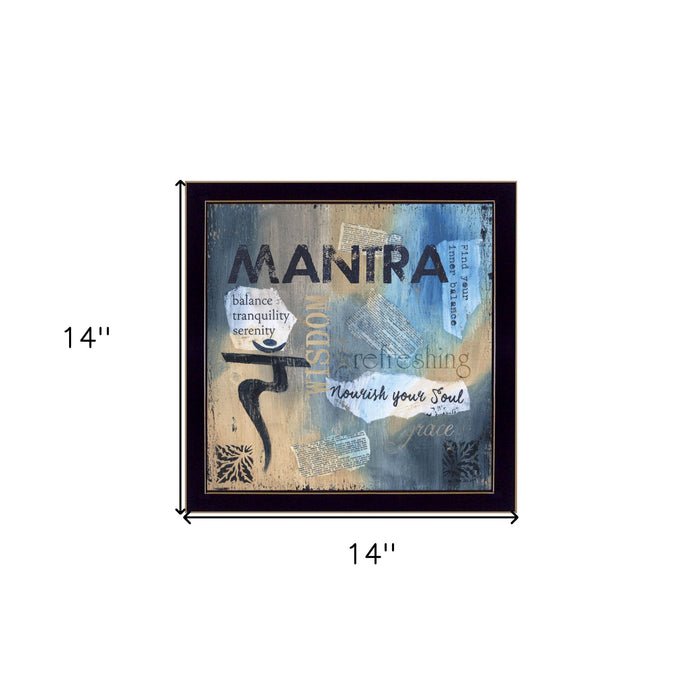 Yoga Series Mantra Black Framed Print Wall Art