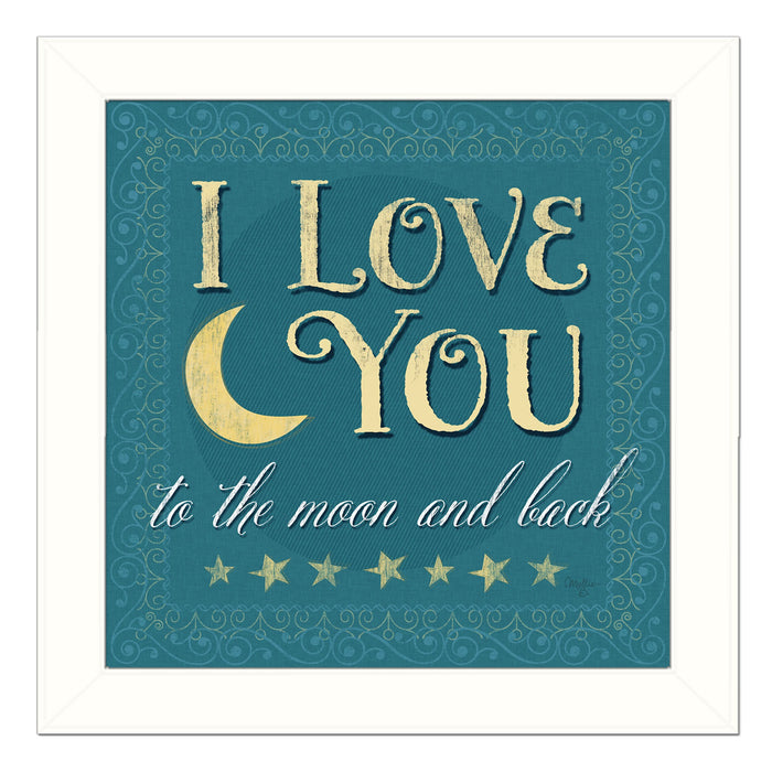 I Love You 2 White Framed Print Wall Art