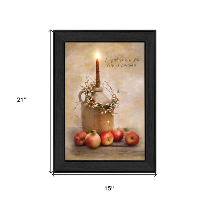 Say A Prayer 2 Black Framed Print Wall Art