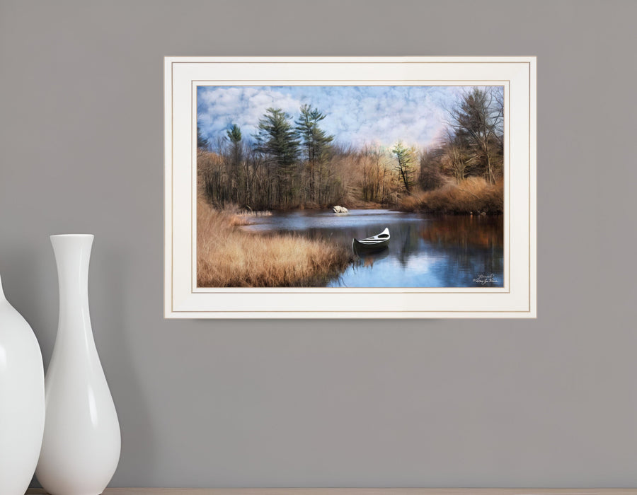 Riverside 1 White Framed Print Wall Art