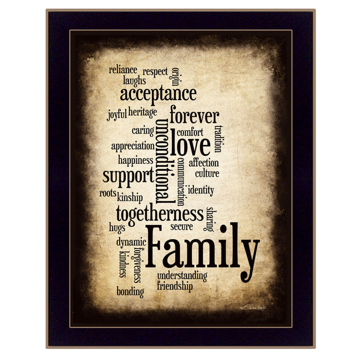 Family 11 Black Framed Print Wall Art