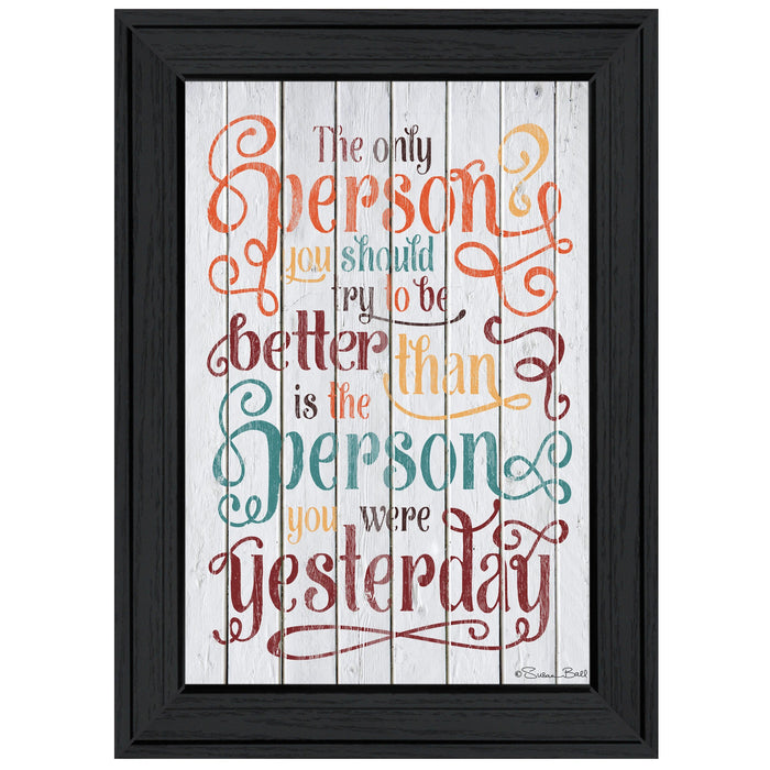 The Only Person 1 Black Framed Print Wall Art