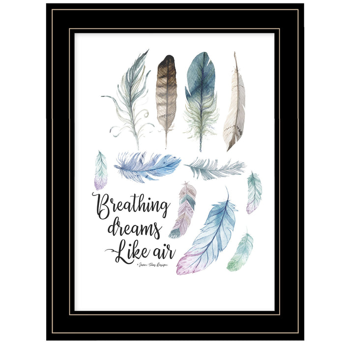 Breathing Dreams Like Air 2 Black Framed Print Wall Art