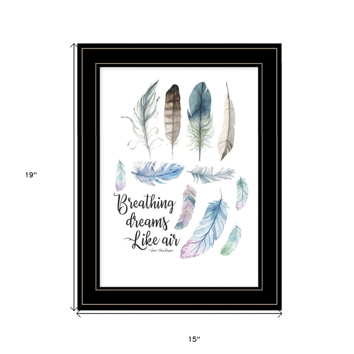 Breathing Dreams Like Air 2 Black Framed Print Wall Art