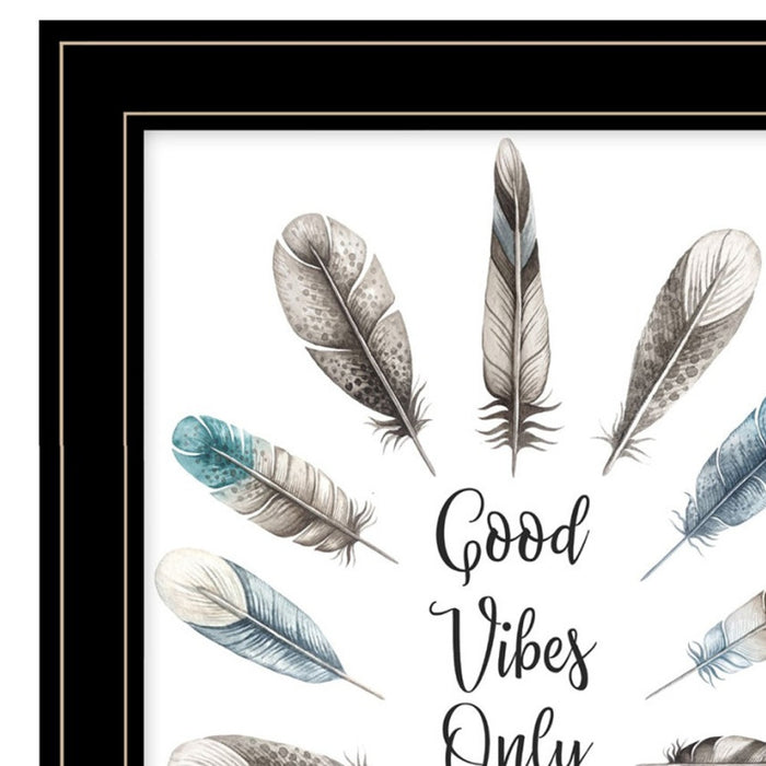 Good Vibes Only 2 Black Framed Print Wall Art