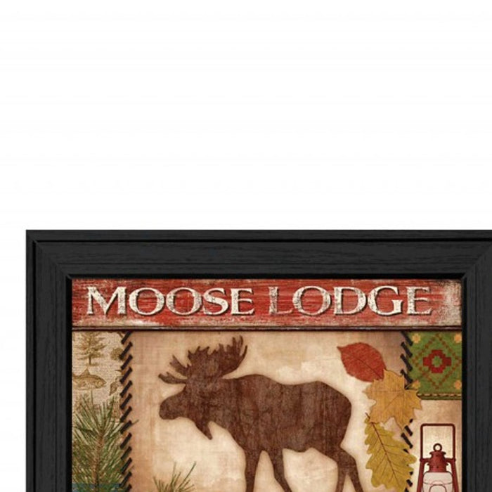 Set Of Two Lodge I Black Framed Print Wall Art