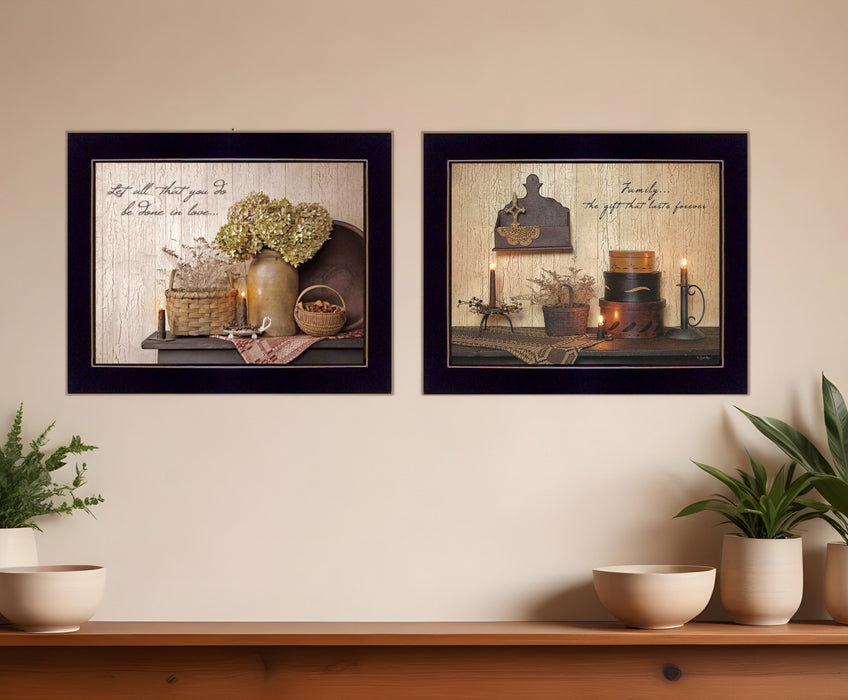 Set Of Two Keepsake Treasures Black Framed Print Wall Art