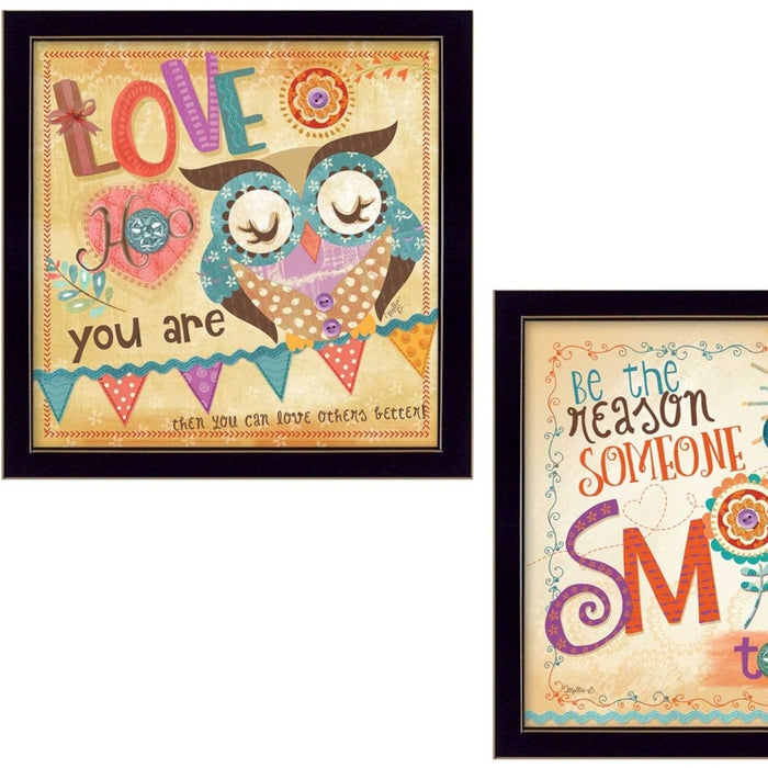 Set Of Two Be the Reason Black Framed Print Wall Art